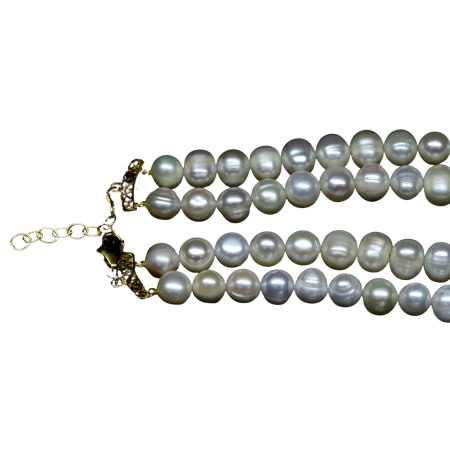 Colier argint perle rubin [2]