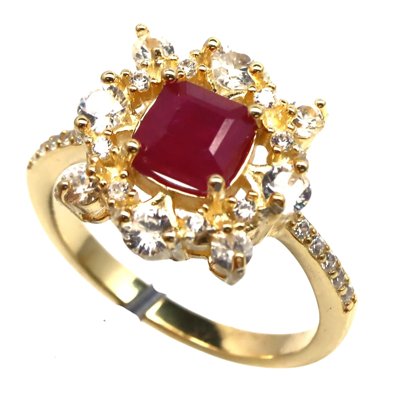 Inele cu Pietre Semipretioase si Pietre Pretioase din Argint - Inel argint rubin