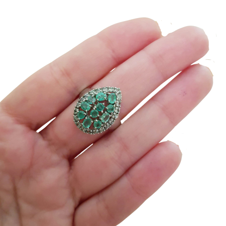 Inel argint smarald [4]