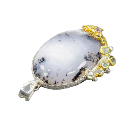 Pandantiv argint opal dendritic [1]