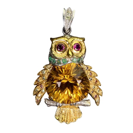 Bijuterii cu Pietre Semiprețioase si Pretioase din Argint - Pandantiv argint citrin