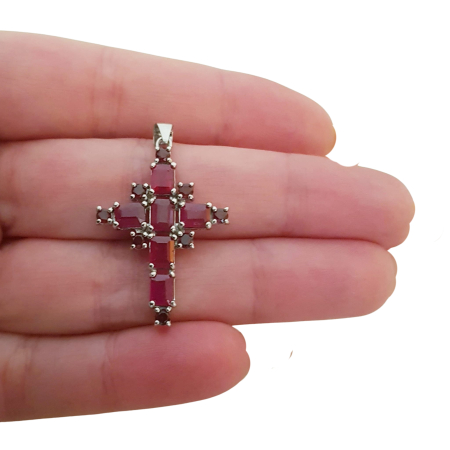 Pandantiv argint rubin [2]