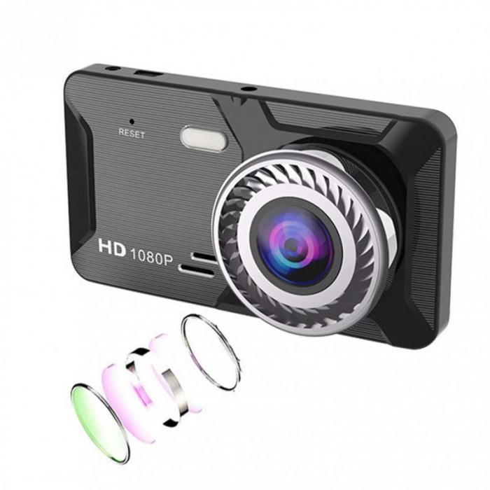 Camera Video Auto Dubla  H309, FullHD, 1080P, Functie WDR, Camera Marsarier 720P, Ecran 4" LCD [5]