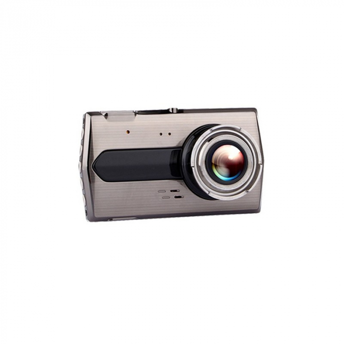 Camera Video Auto DVR Dubla FullHD Techstar® T667 Unghi 170° Display 4" [8]