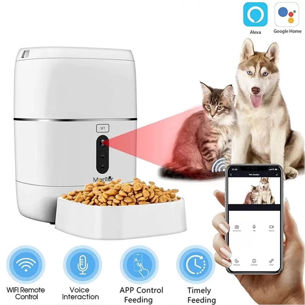 Dispenser hrana Smart SD001 6L WiFi pentru caini si pisici cu camera video [1]