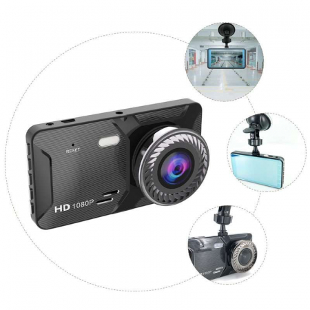 Camera Video Auto Dubla  H309, FullHD, 1080P, Functie WDR, Camera Marsarier 720P, Ecran 4" LCD [5]