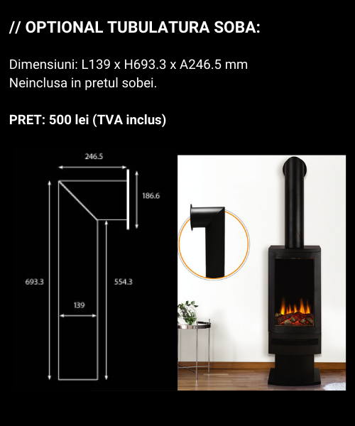 Sobe electrice - optiune cu tubulatura