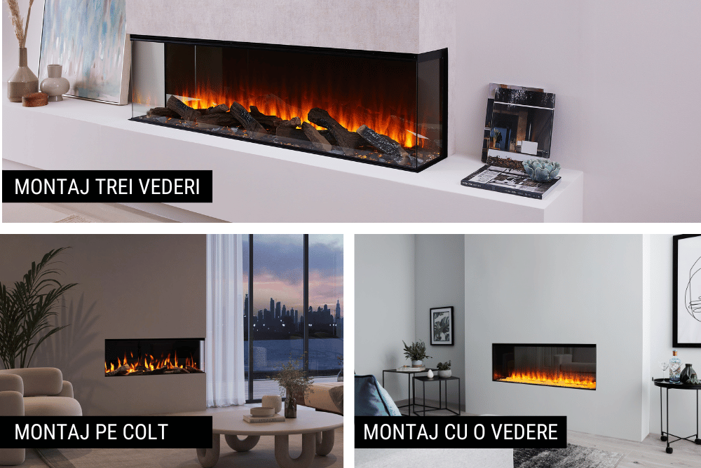 Cum se monteaza semineul electric New Forest 1200 - 3 variante de montaj