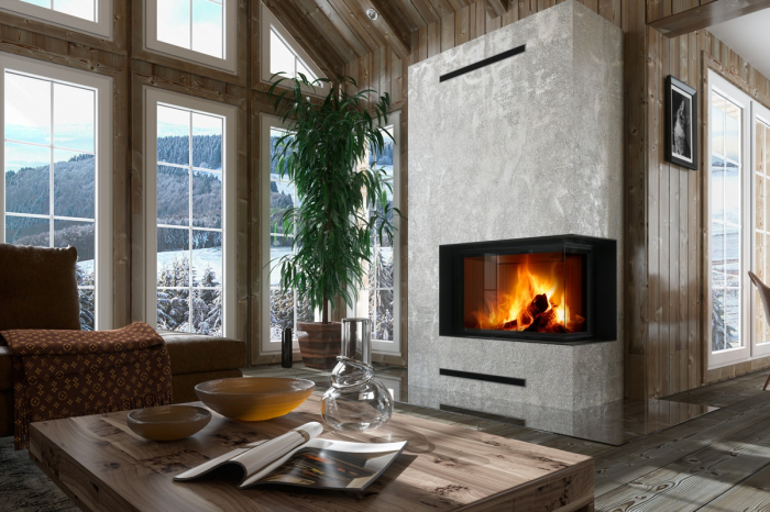 Focar semineu lemne 71x60x34 IMPRESION IR/L2SG21, samota crem [2]