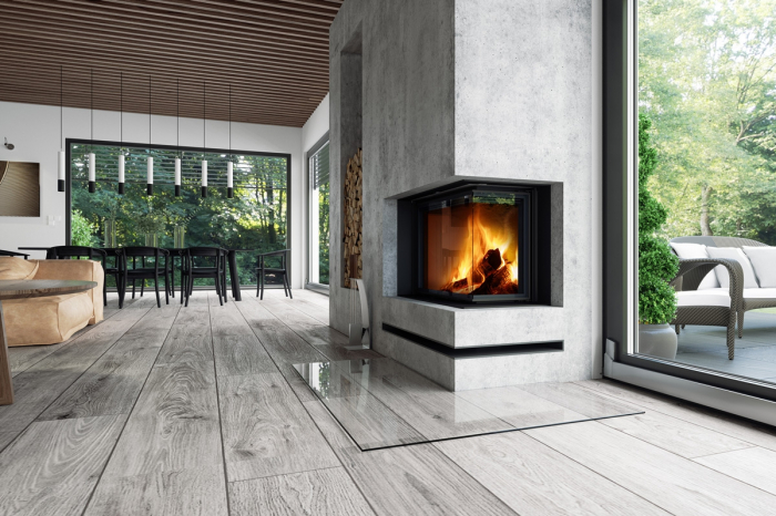 Focar semineu lemne IMPRESION IR/L2LH21, samota neagra [2]