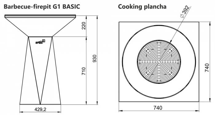 Gratar gradina fire pit G1 basic [3]
