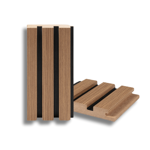 Riflaj Perete Teak cu Negru 125x2800 mm| Stil si Contrast [3]