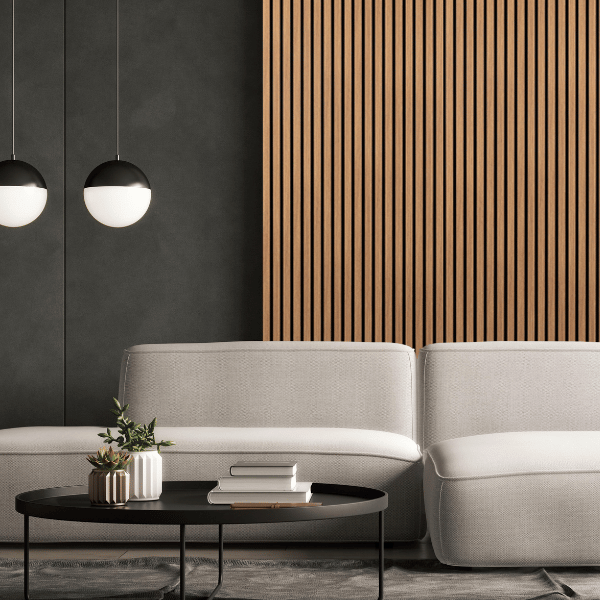 Riflaj Perete Teak cu Negru 125x2800 mm| Stil si Contrast [2]