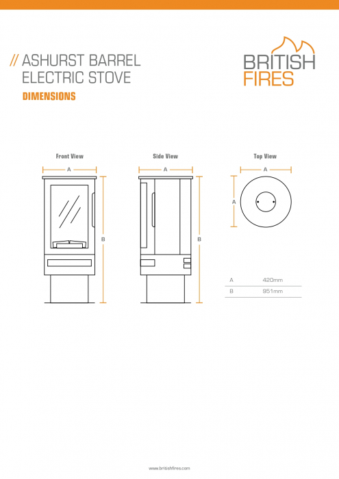 Soba Electrica Ashurst | British Fires | Gaftos Seminee [8]