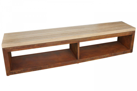Gratare Fire Pit Premium - Banca gratar mare corten