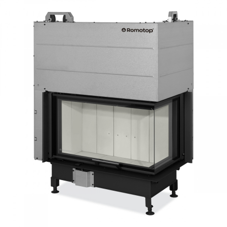 Focare de colt - Focar semineu Lemne Romotop pe colt