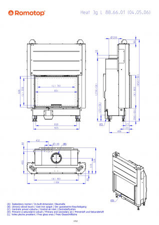Focar semineu Lemne Romotop H3LJ05 cu samota neagra [1]