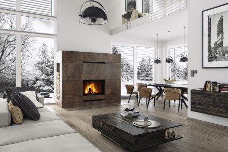 Focar semineu lemne 80x60 IMPRESSION I2LH01, samota neagra [2]