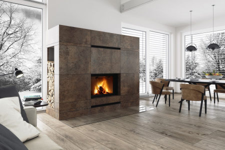 Focar semineu lemne 80x60 IMPRESSION I2LH01, samota neagra [1]