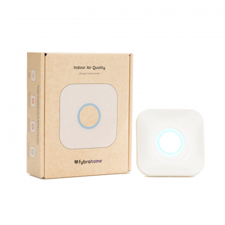 Accesorii smart pentru seminee - Senzor smart de masurare calitate aer din interior Fybra Home