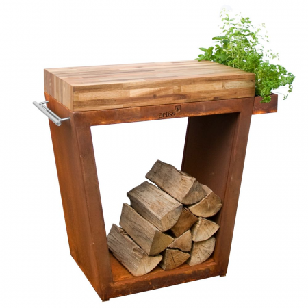 Gratare Fire Pit Premium - Masa de gatit gratar trapez corten