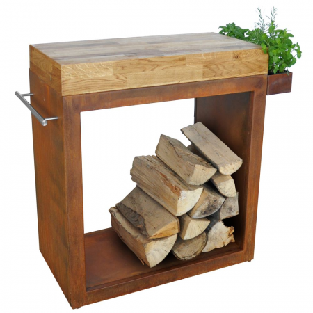 Gratare Fire Pit Premium - Masa de gatit gratar mare corten
