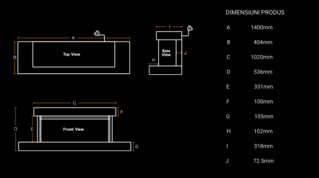 Semineu Electric Grockenhurst Alb | British Fires | Gaftos [3]