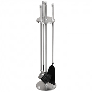 Seturi vatraie, cosuri lemne - Set vatrai semineu Charte- inox, 3 accesorii