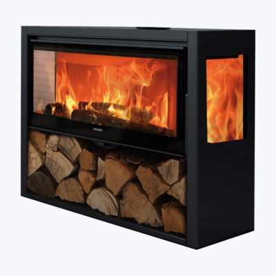 Sobe lemne - soba pe lemne Allegro 3V cu 3 geamuri, design panoramic si randament 77%