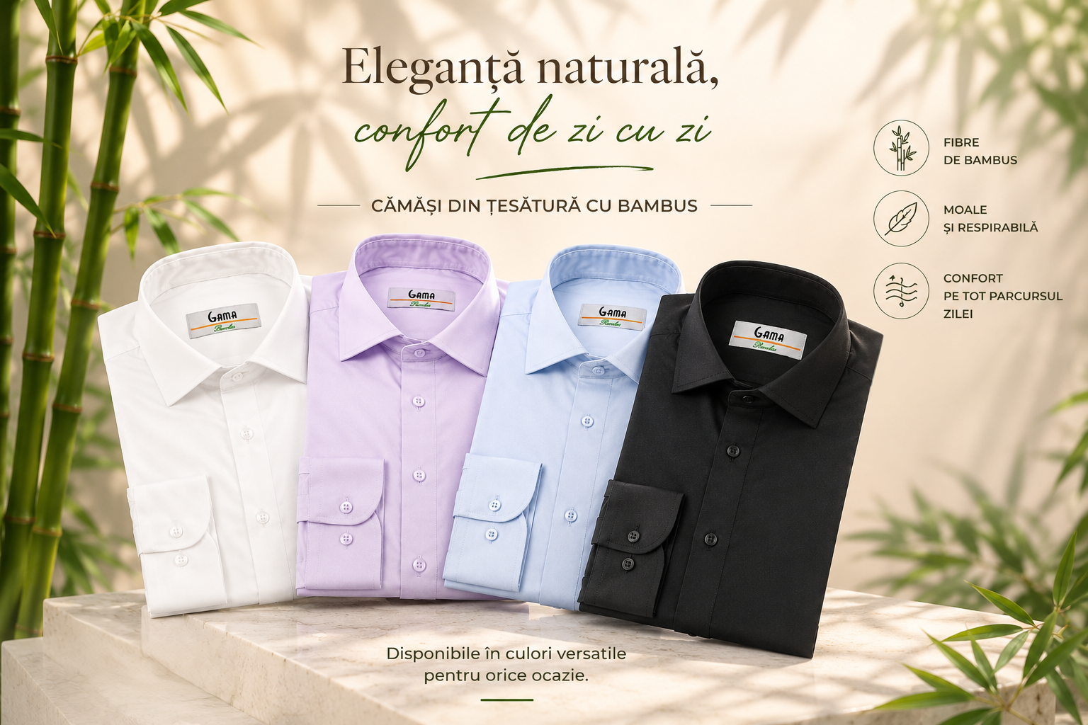 Eleganta care respira: Noua colectie de camasi cu bambus Gama