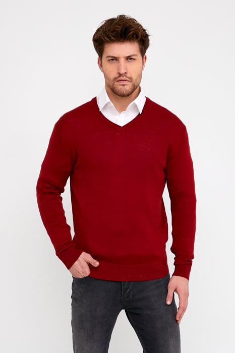 Pulover slim visiniu cu anchior [3]