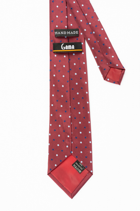 Cravata visinie cu buline bleu si bleumarin [3]