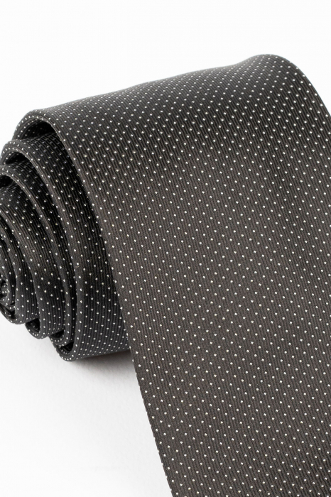 Cravata neagra cu picouri albe [2]