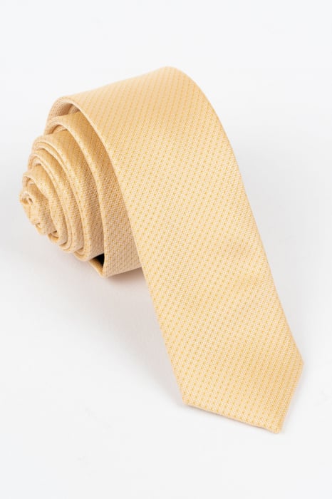 Cravata ingusta galben pal cu dungi galbene [1]