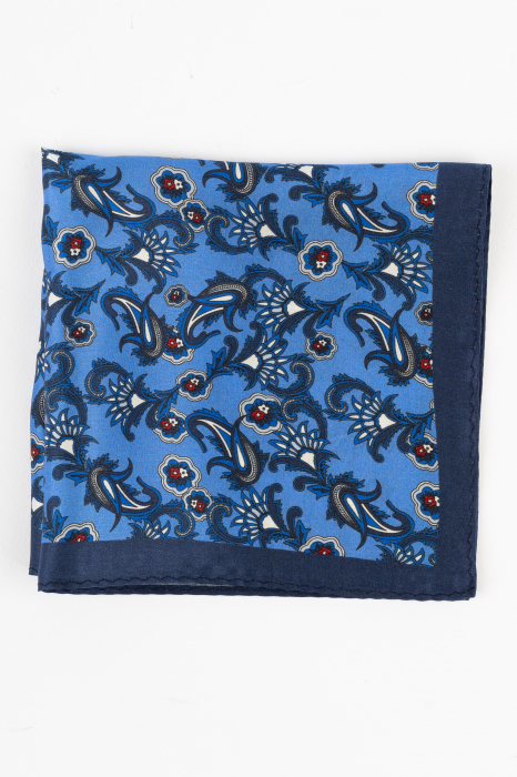 Batista albastra cu model floral bleumarin [2]