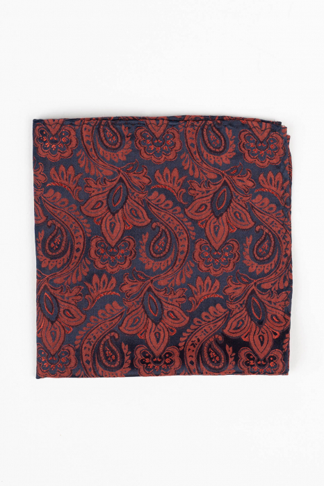 Batista matase naturala blemarin cu motive florale visinii [2]