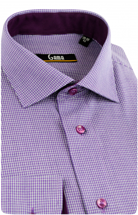 Camasa 2XL si 3XL cu carouri mov [2]