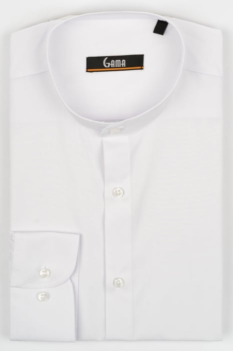 Camasa alba slim fit cu guler tunica  CONFORT [1]