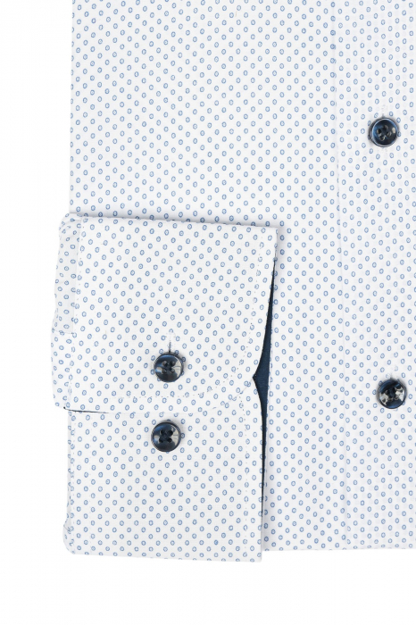 Camasa alba slim fit cu cercuri albastre [2]