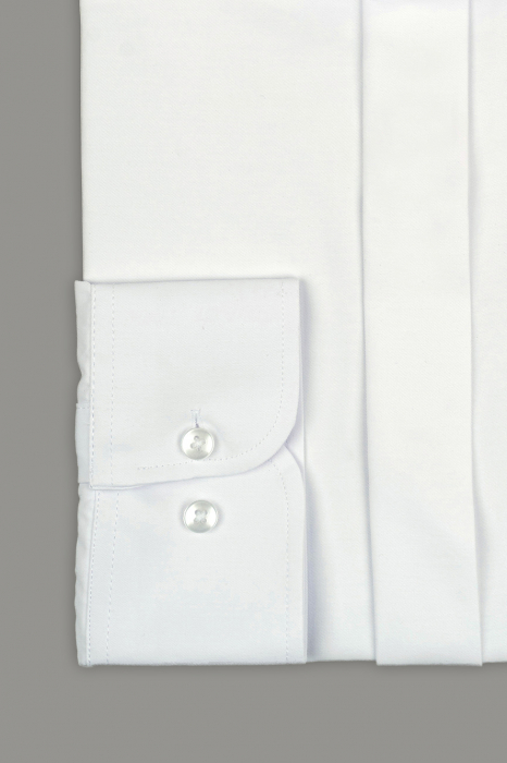 Camasa alba slim fit cu nasturi ascunsi [2]