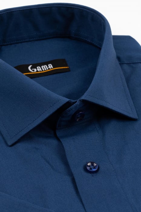 Camasa albastra cu maneca scurta 2XL-4XL [2]