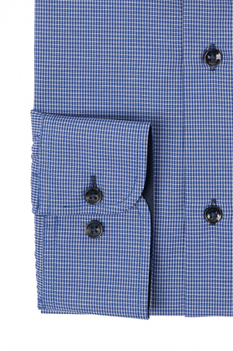 Camasa albastru inchis cu carouri mici [3]