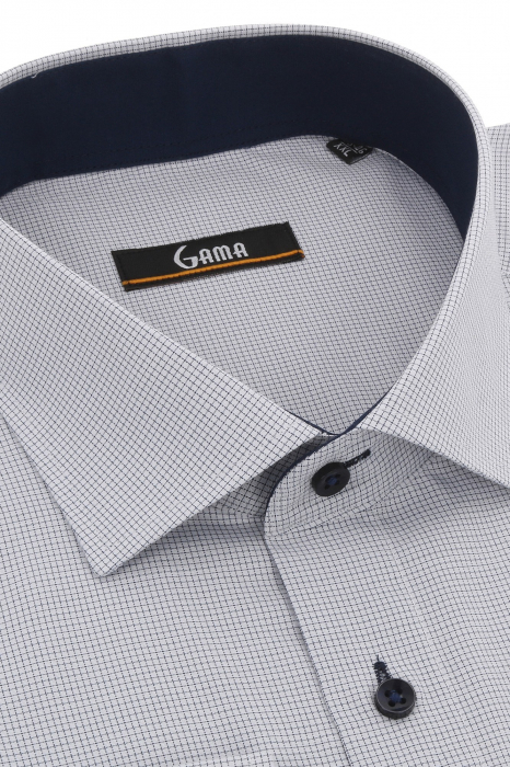 Camasa barbati alba cu carouri negre [2]