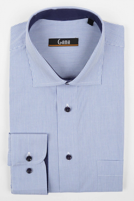 Camasa barbati alba cu dungi regular [2]