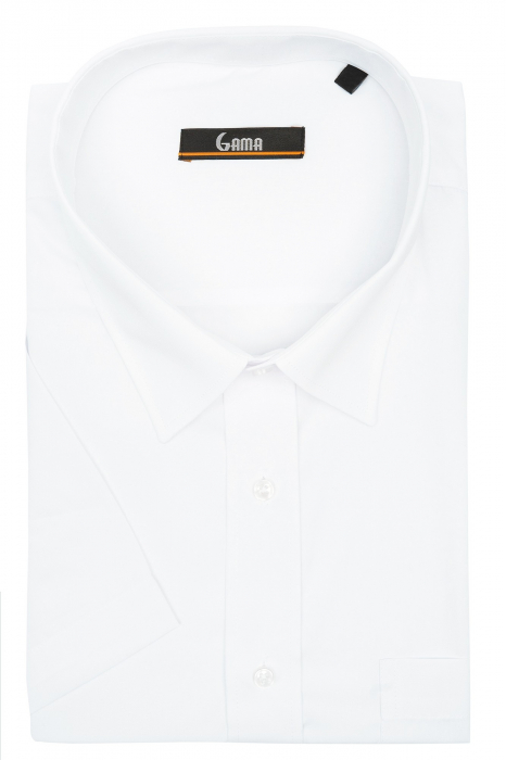 Camasa barbati alba regular fit cu maneca scurta 3XL-4XL [2]