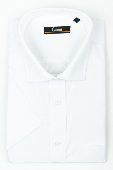 Camasa barbati alba regular fit cu maneca scurta 2XL-4XL [2]