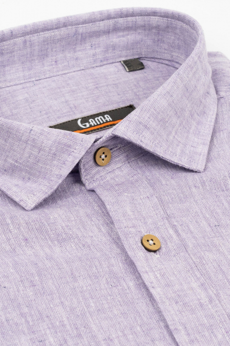 Camasa barbati casual regular fit  lila din in 2XL [2]