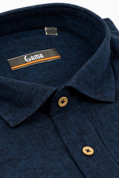 Camasa barbati casual regular navy din in [3]