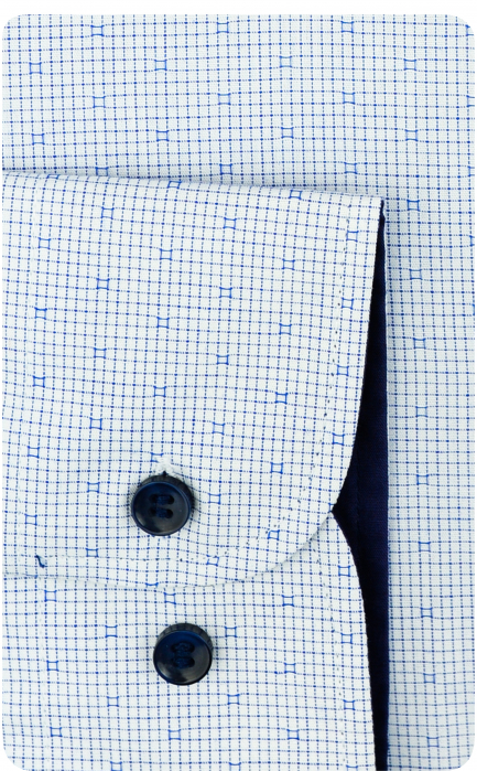 Camasa barbati regular alba cu carouri [3]