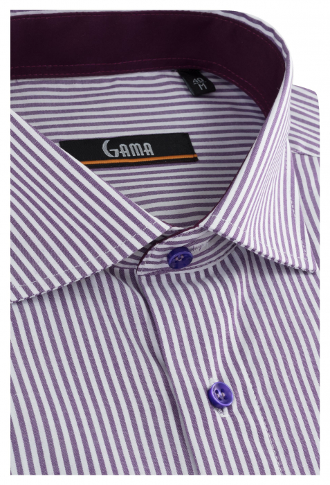 Camasa barbati regular cu dungi mov [2]